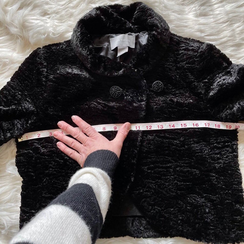Vintage Ann Taylor faux Persian lamb shrug